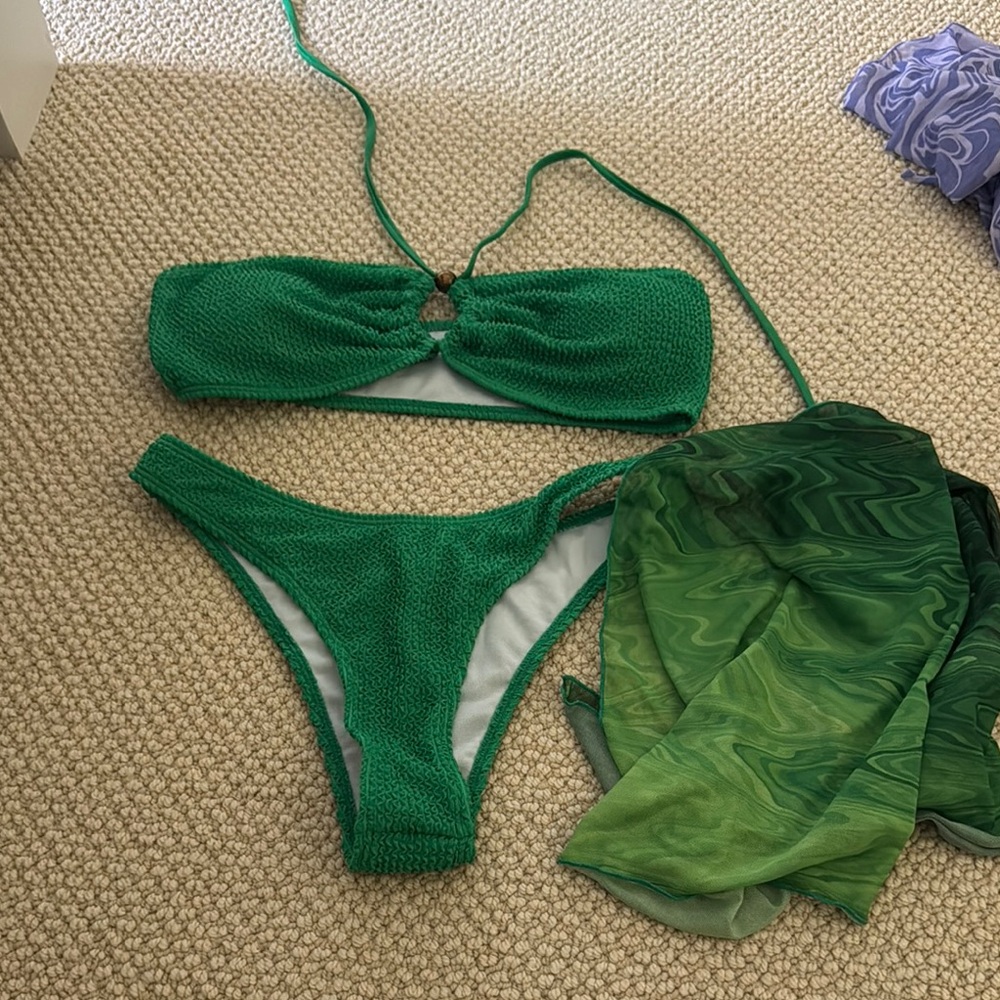 shein bikini and skirt